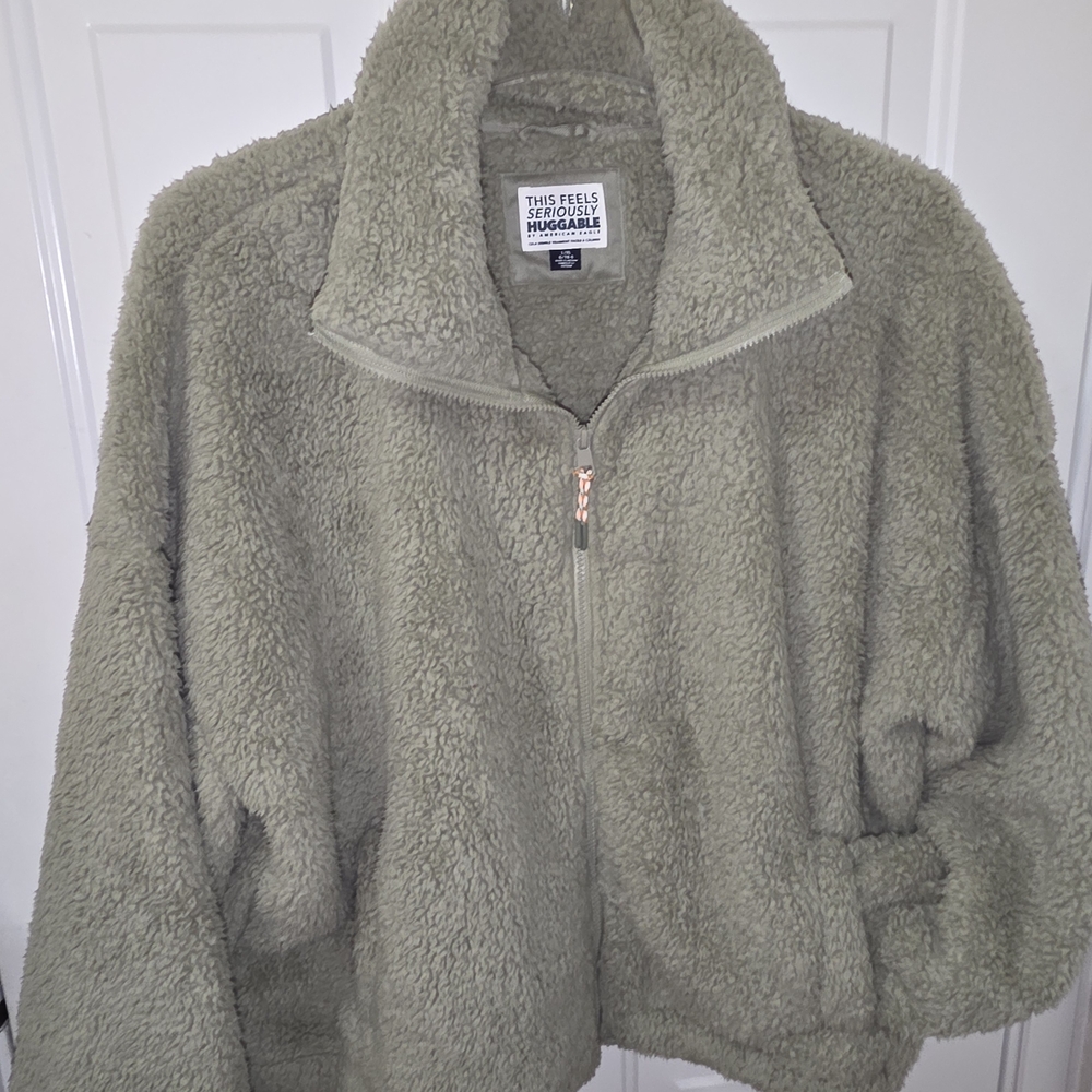 American Eagle Sherpa Zip-Up Jacket